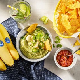 Guacamole Chiquita-banaanien kera bileisiin