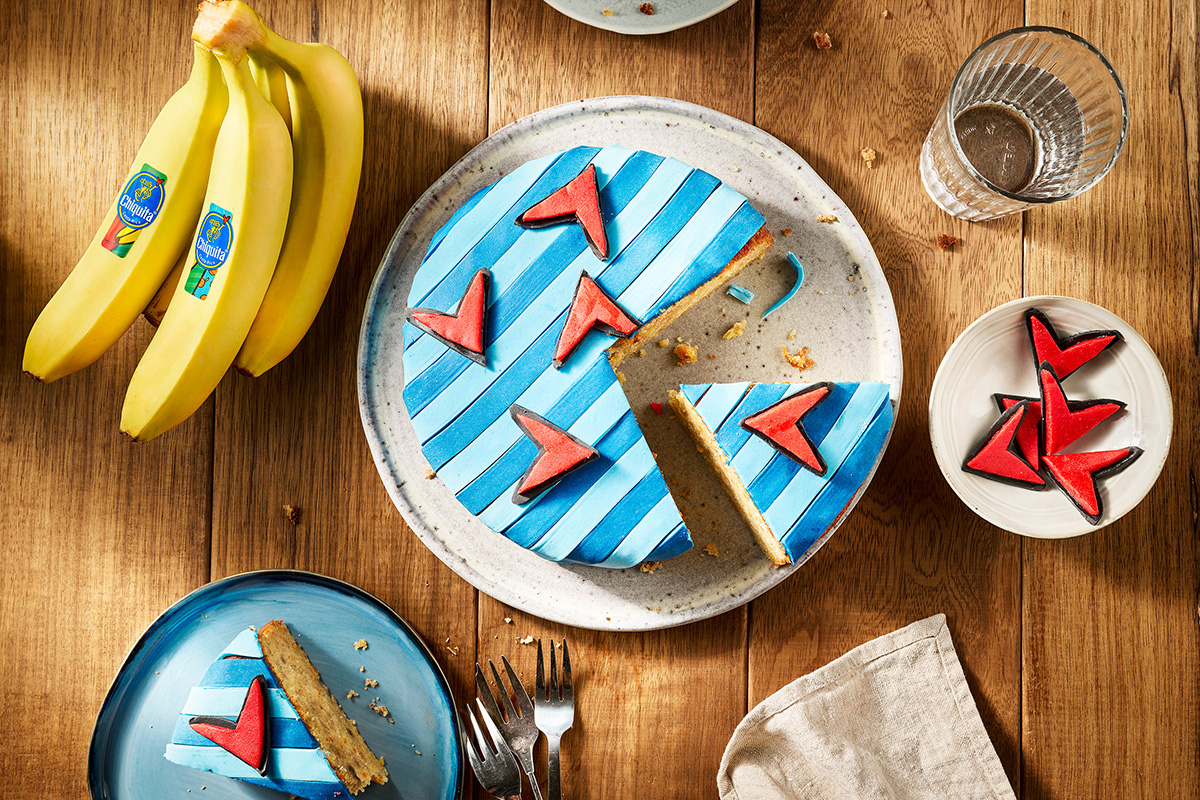 Chiquita-banaani-appelsiini-inkiväärikakku