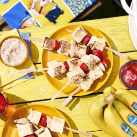 Grillatut Chiquita-banaanit ja vaahtokarkit