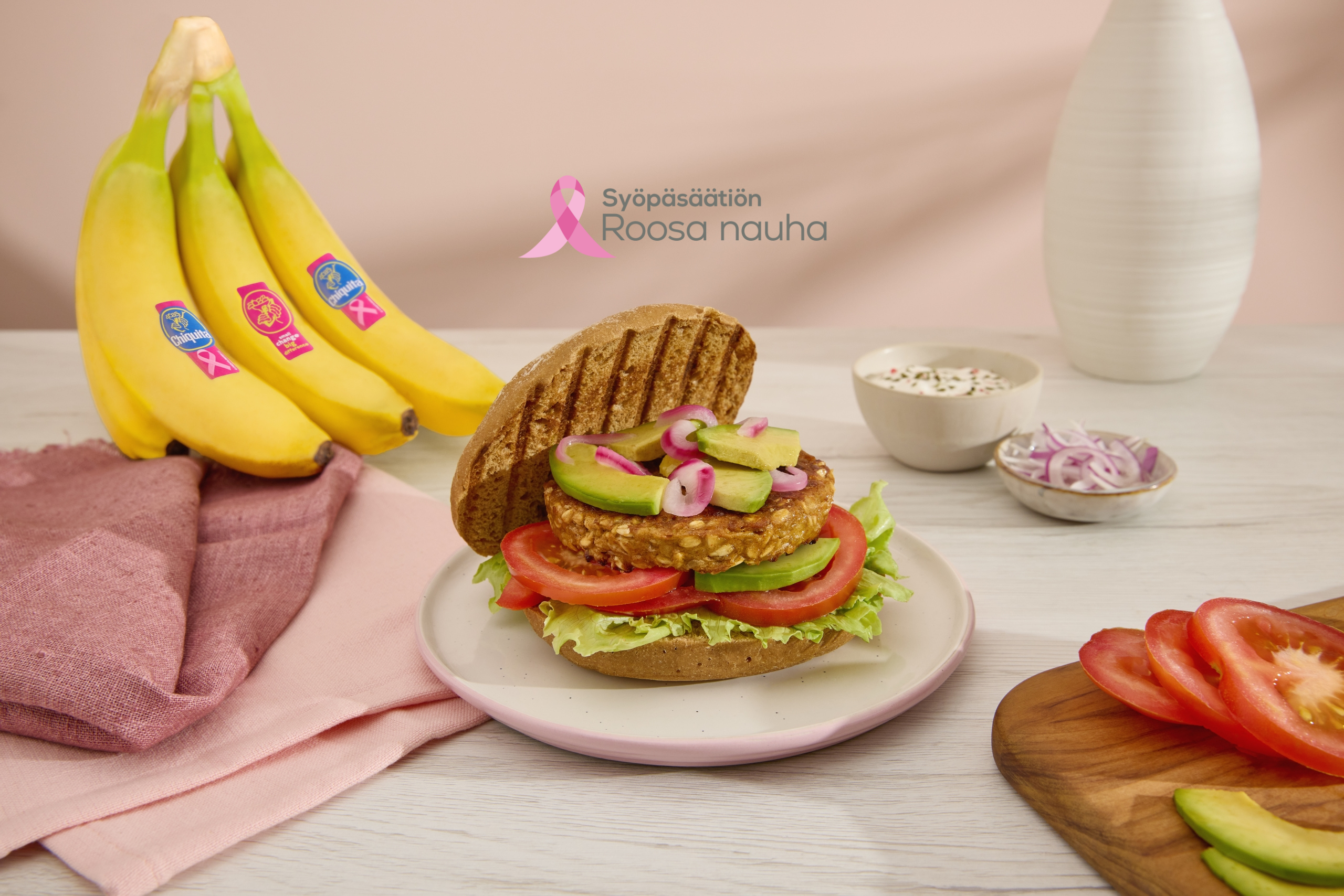 Chiquita-banaani- ja kikhernehampurilainen