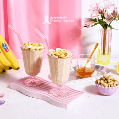 Chiquita-banaani- ja cashewpähkinäpirtelö sitruunalla